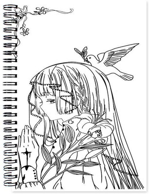 

Chesta Enterprises A5 Note Book(Black and White Art, Multicolor)