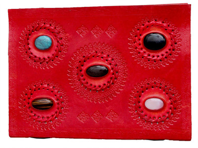 

SR MART A6 Diary(X Shape 5 Stone Diary, Red)