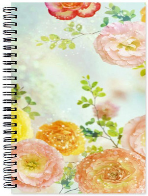 

VenTechno A5 Diary(Flower Designer Wirebound Ruled Paper Sheets Personal and Office Stationary Notebooks Diary, Multicolor)