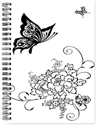 

VenTechno A5 Diary(Black and White Art Designer Wirebound Ruled Paper Sheets Personal and Office Stationary Notebooks Diary, Multicolor)