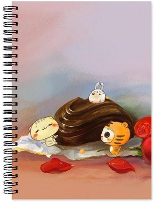 

VenTechno A5 Diary(Cartoon Designer Wirebound Ruled Paper Sheets Personal and Office Stationary Notebooks Diary, Multicolor)