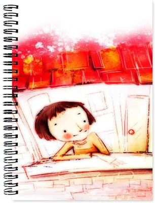 

VenTechno A5 Diary(Cartoon Designer Wirebound Ruled Paper Sheets Personal and Office Stationary Notebooks Diary, Multicolor)