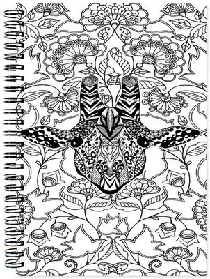 

VenTechno A5 Diary(Black and White Art Designer Wirebound Ruled Paper Sheets Personal and Office Stationary Notebooks Diary, Multicolor)
