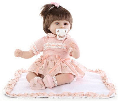 

Ritzkart New Born BABY Silicone Reborn Medina Dolls Handmade Princess Bonecas(Pink)