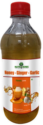 

Nutriherbs Natural Unfiltered Undiluted Organic - Honey ,Ginger, Garlic Cidar Vinegar Nutrition Drink(citric Flavored)