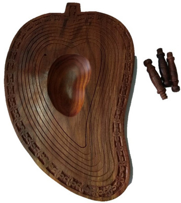 ROYALS PRIDE WOODEN HOME KITCHEN FRUIT VEGETABLE SERVE TRAY BASKET Wood Fruit & Vegetable Basket(Brown)