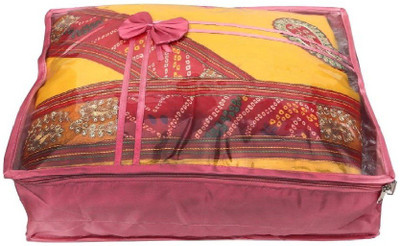 

Addyz Quilted 5 inch Satin Transparent Saree Cover Salwar Suit Kamiz Garment Cover(Pink)