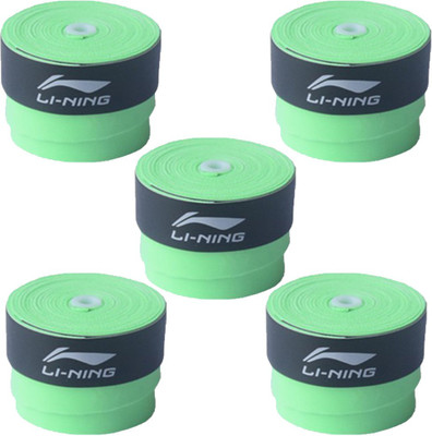

Li-Ning GP-20 Badminton Racquet Grip, Set of 5 Gripper(Green, Pack of 5)