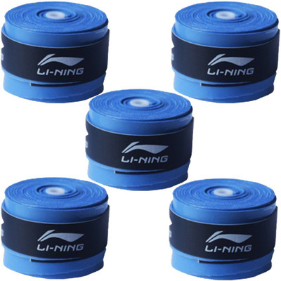 

Li-Ning GP-20 Badminton Racquet Grip, Set of 5 Gripper(Blue, Pack of 5)