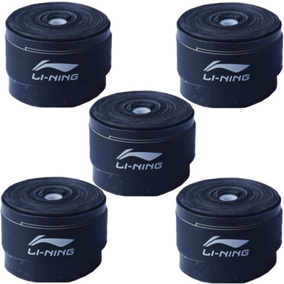 

Li-Ning GP-20 Badminton Racquet Grip, Set of 5 Gripper(Black, Pack of 5)