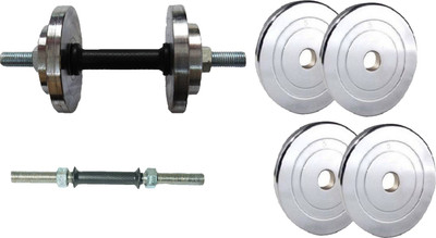 

L'AVENIR 8KG STEEL PLATES(3kg*2 + 1kg*2) + 1 ROD ADJUSTABLE DUMBBELL (Single Piece) Adjustable Dumbbell(8 kg)