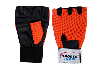 

Sportshour Orange Gym & Fitness Gloves (, Multicolor, Black;orange