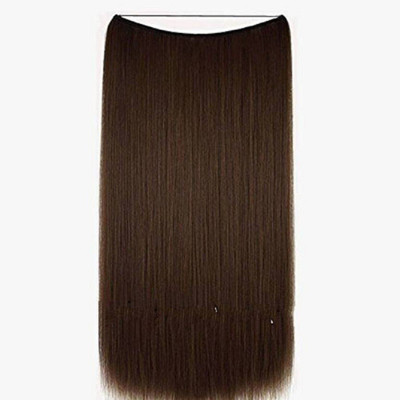 

Fully Straight Invisible Wire Flip Remy Human , 22 Inch, 100 Gm Extension( Dark Brown ) Hair Extension