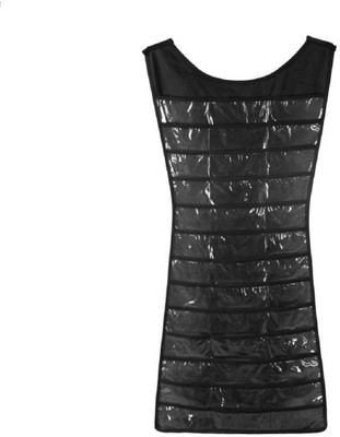 

Everbuy Dual Sided Dress Style Hanging Organizer for Jewelry and Makeup Accessories (Black) Jewellery Organizer( )