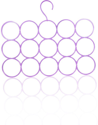 

kanha Triple line acrylic hanger Plastic Ring Hanger for Scarf, Shawl, Tie, Belt, Closet Accessory Wardrobe Organizer Scarf Organizer( )