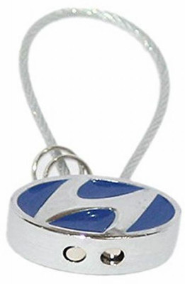 

eShop24x7 Wire Cable Ring 7cm Long BLUE Keychain for HYUNDAI Key Chain