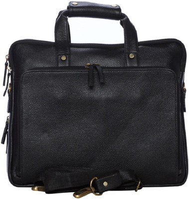 

gossip leather 15 inch Laptop Messenger Bag(Black)