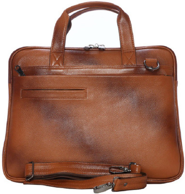 

GOSSIP LEAHTER 15 inch Laptop Messenger Bag(Tan)