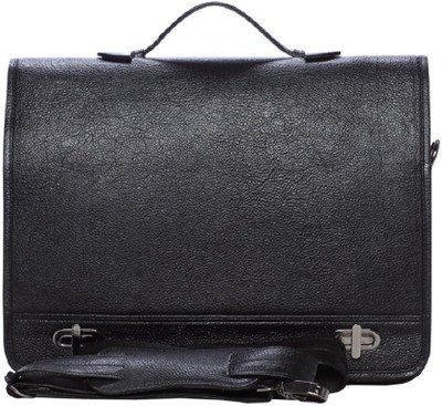 

GOSSIP LEATHER 15 inch Laptop Messenger Bag(Black)