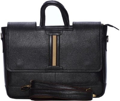 

gossip leather 15 inch Laptop Messenger Bag(Black)