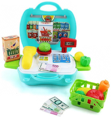 

Toys Bhoomi 23 Pieces Bring Along Kids Junior Organic Products Shopping Suitcase Kitchen Playset Toy(Multicolor)
