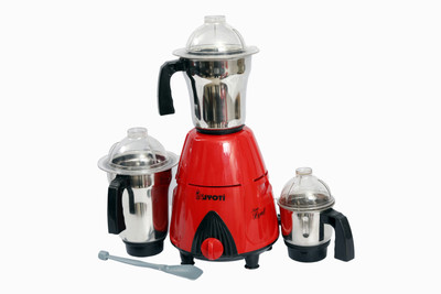

Jyoti JYOTI_MGC600 600 W Mixer Grinder(Red, Black, 3 Jars), Black;red