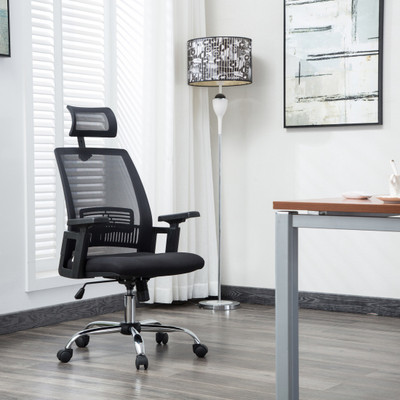 Flipkart Perfect Homes Howard Fabric Office Executive Chair(Black)