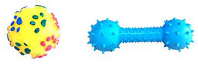 

tINYPAWZ Rubber Squeaky Toy, Fetch Toy, Chew Toy For Dog