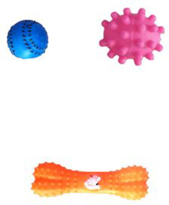 

tINYPAWZ Rubber Chew Toy, Fetch Toy, Squeaky Toy For Dog