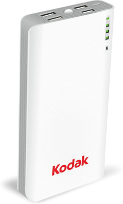 Kodak 15000 mAh Power Bank(Black, Orange, Lithium-ion)