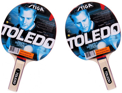 

Cosco Stiga Toledo Table Tennis ( 2 Bat ) Multicolor Table Tennis Racquet(350 g)