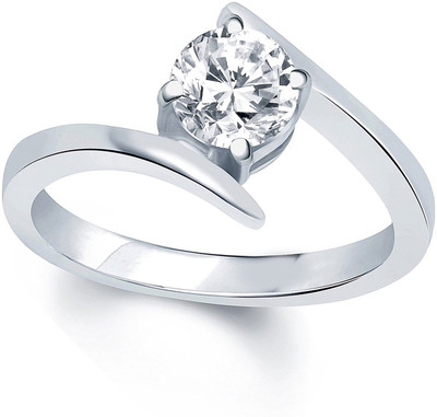 

Lady Touch Lady touch Surprise Delight Rhodium Silver Plated Solitare Ring For Women_Adjustable () Alloy Cubic Zirconia Sterling Silver Plated Ring