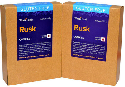 

Whole Foods FK213 Vanilla flavored Milk Rusk(400 g, Pack of 2)
