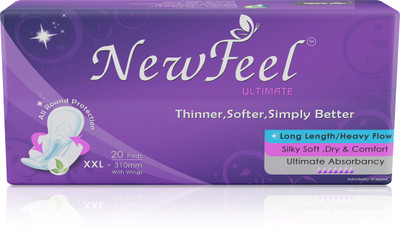 

NEWFEEL 310MM XXL ULTIMATE ULTRATHIN SANITARY NAPKIN Sanitary Pad(Pack of 2)