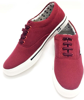 JOSHISHOES Maroon Colour Sneakers for Men Sneakers For Men(Maroon