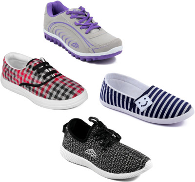 

Asian Women Casual & Running Shoes Combo Pack of 4 Walking Shoes For Women(Multicolor