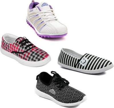 

Asian Women Casual & Running Shoes Combo Pack of 4 Walking Shoes For Women(Multicolor