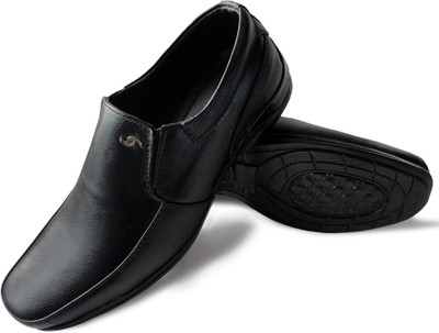 

Rockland Geniune Leather Slip On Shoes For Men(Black