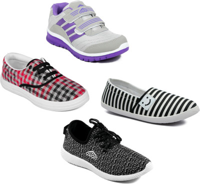

Asian Women Casual & Running Shoes Combo Pack of 4 Walking Shoes For Women(Multicolor