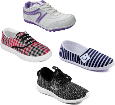 

Asian Women Casual & Running Shoes Combo Pack of 4 Walking Shoes For Women(Multicolor