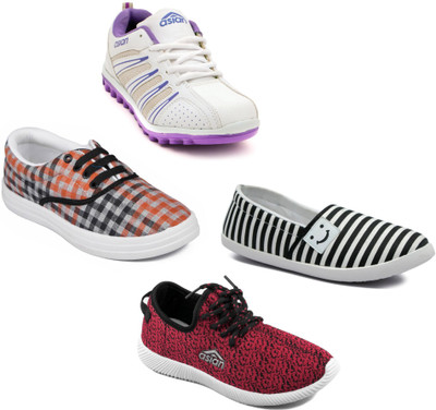 

Asian Women Casual & Running Shoes Combo Pack of 4 Walking Shoes For Women(Multicolor