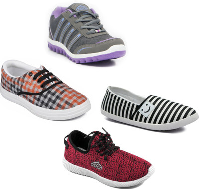 

Asian Women Casual & Running Shoes Combo Pack of 4 Walking Shoes For Women(Multicolor