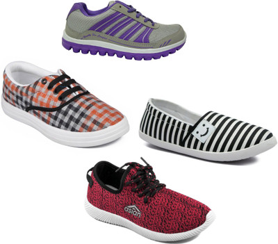 

Asian Women Casual & Running Shoes Combo Pack of 4 Walking Shoes For Women(Multicolor