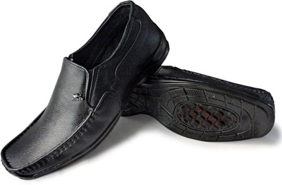 

Rockland Geniune Leather Slip On Shoes For Men(Black