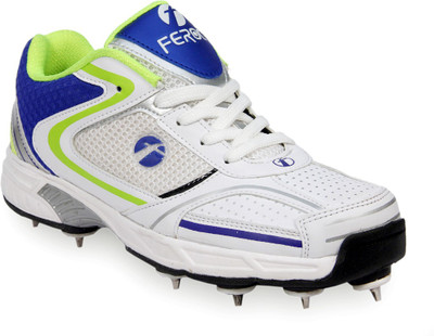 

Feroc FCL Full Spike Cricket Shoes For Men(White, Green