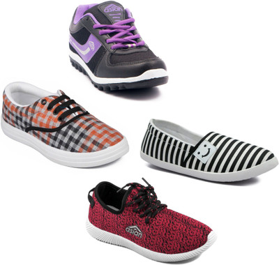 

Asian Women Casual & Running Shoes Combo Pack of 4 Walking Shoes For Women(Multicolor
