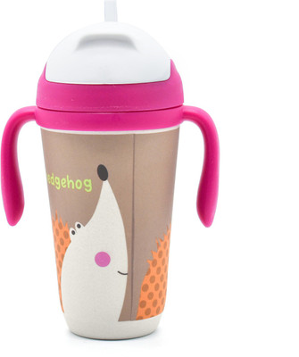 

SHOPNJAZZ Eco Friendly Bamboo Fiber Kids Straw Sipper, Hedgehog Printed - 350ml (12oz)(Multicolor)