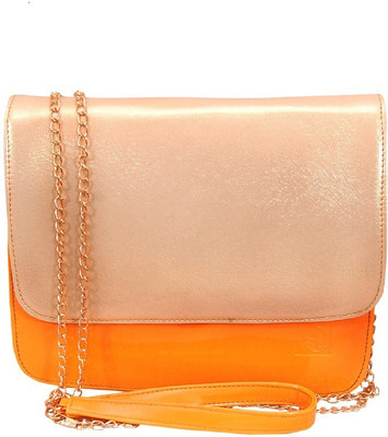 

Anemone Women Evening/Party Yellow, Beige PU Sling Bag, Beige;yellow