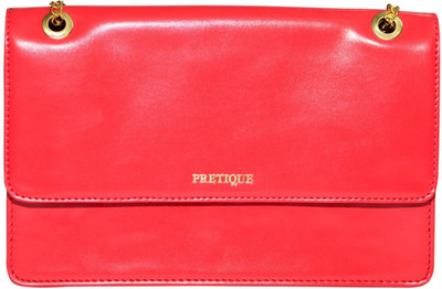 

Pretique Women Evening/Party Red PU Sling Bag