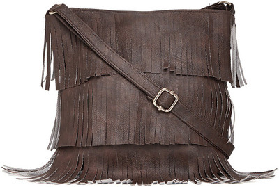 

Alessia74 Women Casual Brown PU Sling Bag
